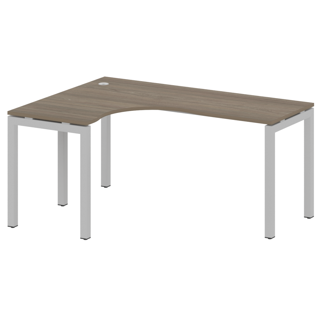 Стол криволинейный левый Метал Систем Куатро 1600*1200*750 Метал Систем Куатро Вяз Благородный