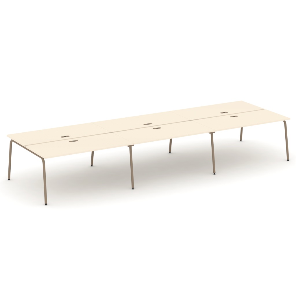 Рабочая станция на 6 мест Эстетика 4740*1500*750 Эстетика Сатин